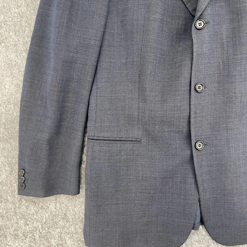Hugo Boss Mens Blazer Grey Loro Piana Wool 3-Button Suit Jacket